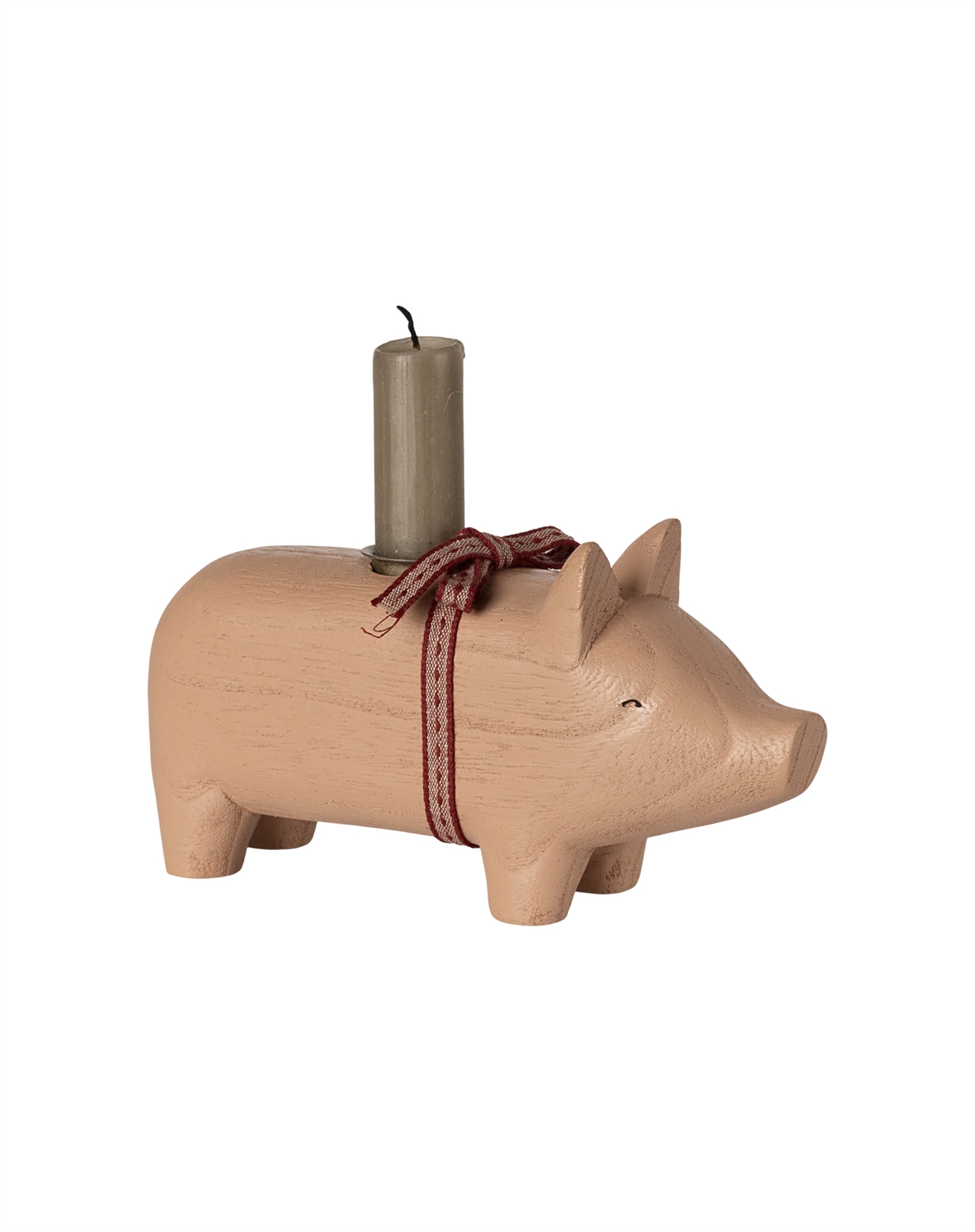 Maileg - Holzkerzenhalter, Schwein - Medium